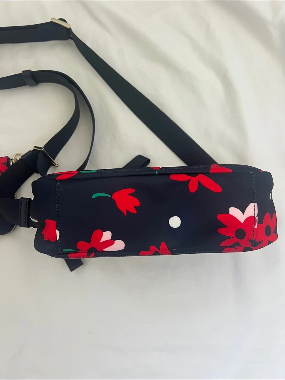 kate spade Chelsea Navy Floral Crossbody with Red and pink Accents - Picture 6 of 14